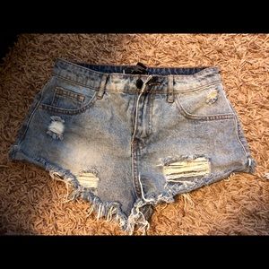 Denim shorts